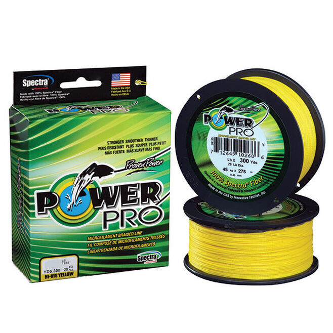 Power Pro Braided Line Hi-Vis Yellow 300 yd 10-80 lb Spool - 30 image