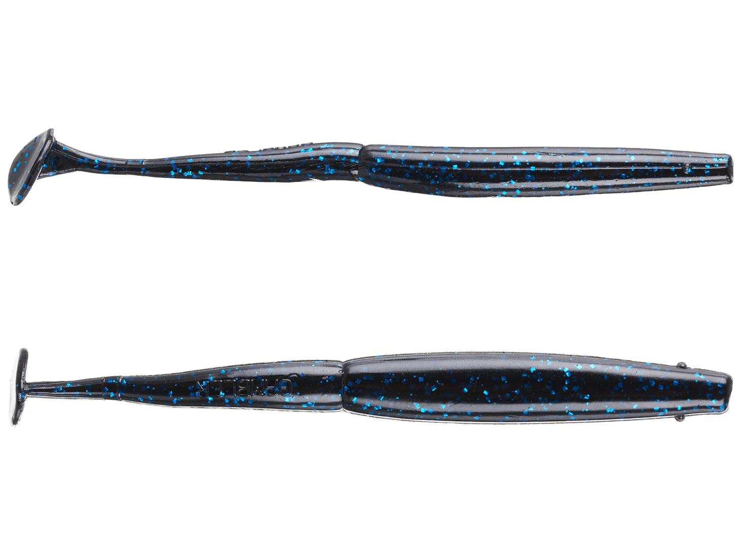 Gambler Slim 6" EZ Swimbaits 6 pack - Black/Blue Glitter image