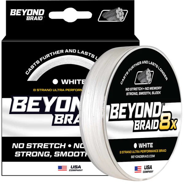 Beyond Braid WHITE 8X 300 yd 8-100 lb Spool image 0
