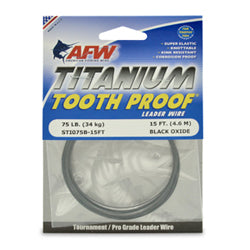 AFW Titanium Tooth Proof Single Strand Leader Wire Black Oxide 15 ft 10-100 lb - 75 image