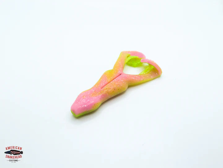 American Snakehead Customs FRANKENFROG 3 Pack plus Wide Gap Hook - Electric Snek image