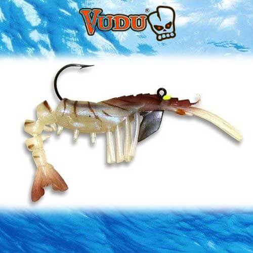 Egret Baits Jumbo Vudu Shrimp 4" 2PK - Natural image
