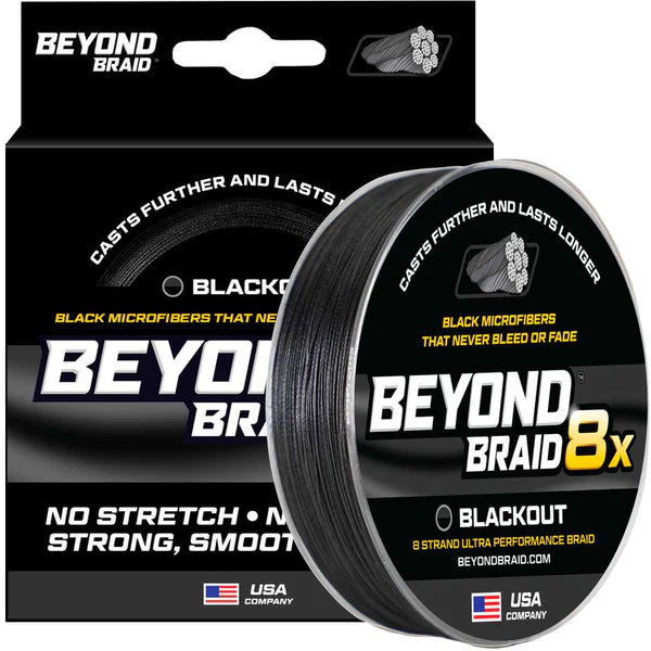 Beyond Braid BLACKOUT 8X NO FADE BRAID 300yds 8-100lb Spool - 50 image