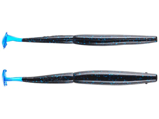Gambler Slim 6" EZ Swimbaits 6 pack - Black/Blue Tail image