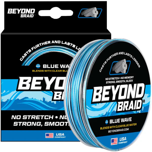 Beyond Braid BLUE WAVE 300 yd 8-100 lb Spool – RB Fishing Tackle