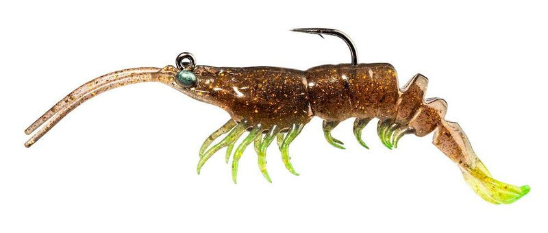 Z-Man PrawnstarZ 3.5" or 5" - 3.5 Inch, Rootbeer Chartreuse image