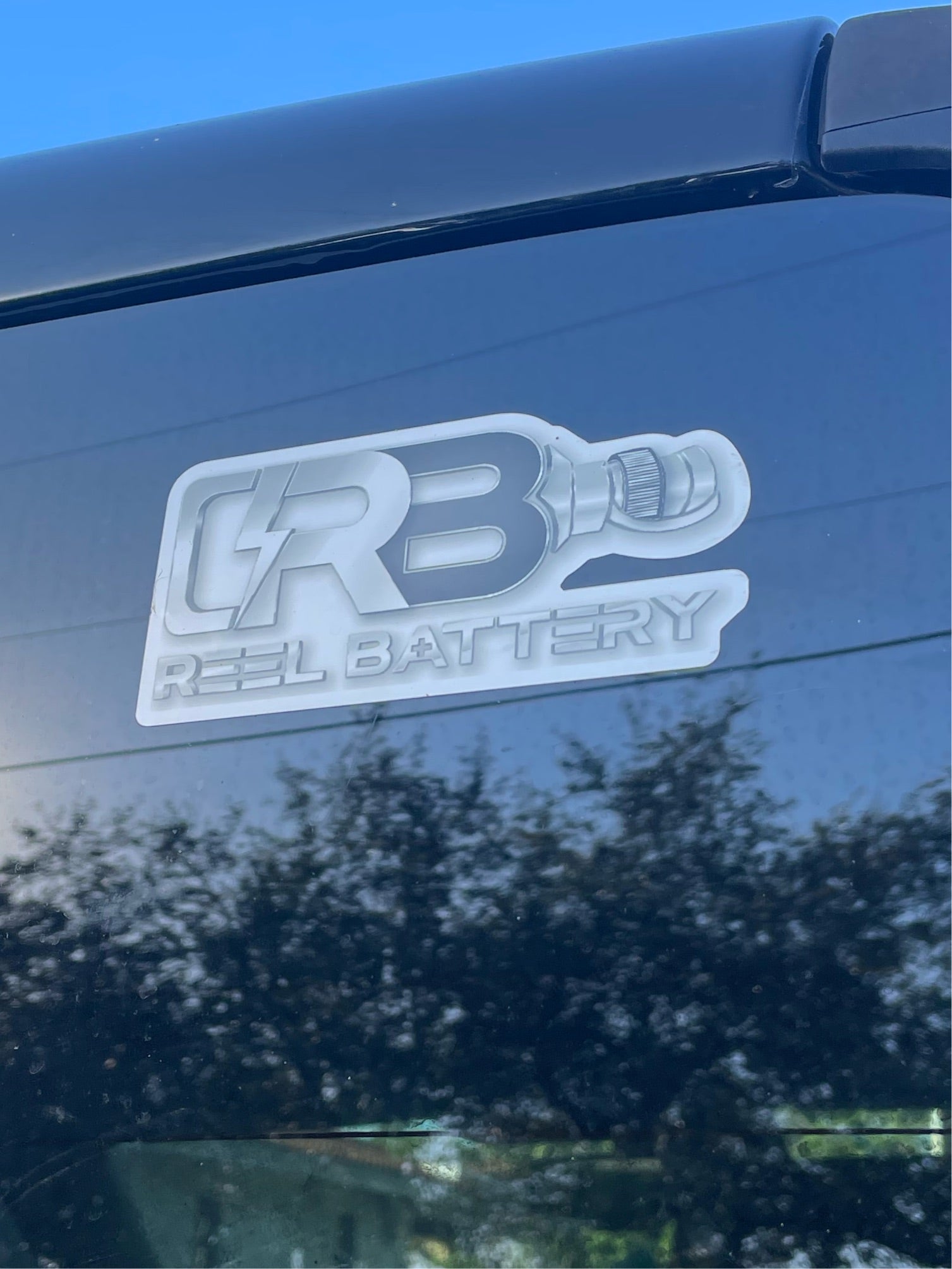 REEL BATTERY Vinyl Cut Outdoor Sticker
