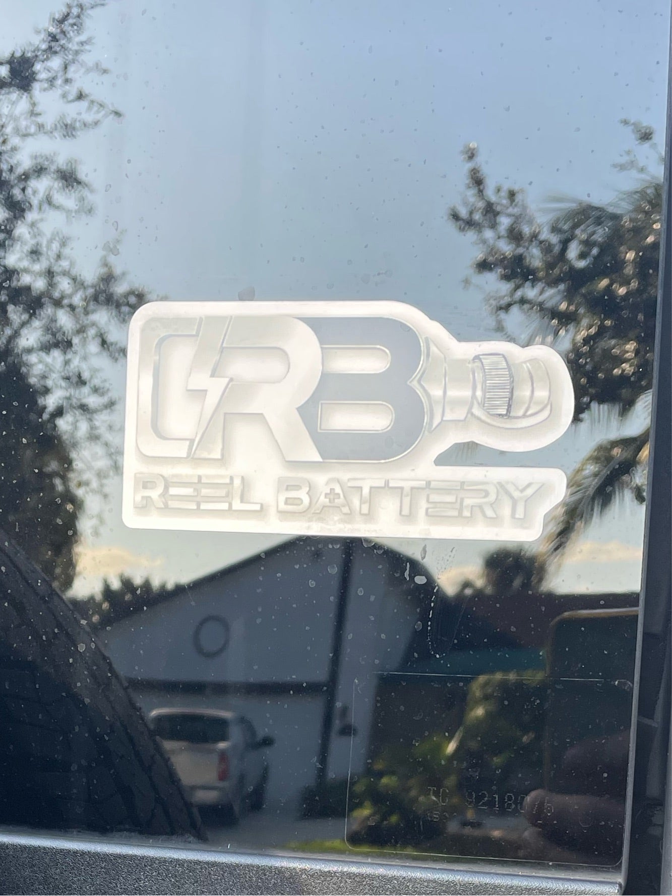 REEL BATTERY Vinyl Cut Outdoor Sticker